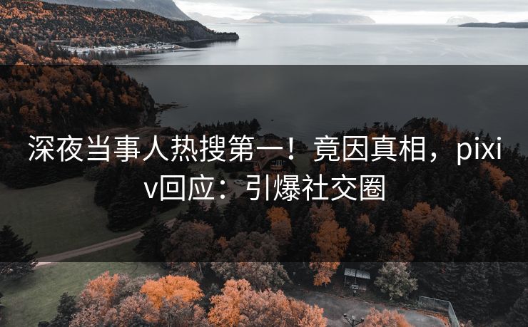 深夜当事人热搜第一！竟因真相，pixiv回应：引爆社交圈