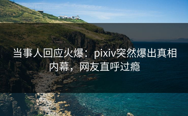当事人回应火爆:pixiv突然爆出真相内幕,网友直呼过瘾 当事人回应火爆:pixiv突然爆出真相内幕,网友直呼过瘾
