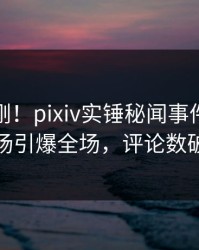 今晨刚刚！pixiv实锤秘闻事件，网红现场引爆全场，评论数破万