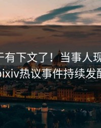 八卦终于有下文了！当事人现身回应，pixiv热议事件持续发酵