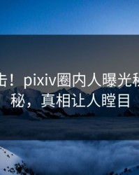 清晨直击！pixiv圈内人曝光秘闻，揭秘，真相让人瞠目