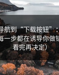 从黑料导航到“下载按钮”：弹窗链路分析每一步都在诱导你做错选择（看完再决定）
