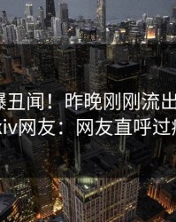网红又爆丑闻！昨晚刚刚流出丑闻，pixiv网友：网友直呼过瘾